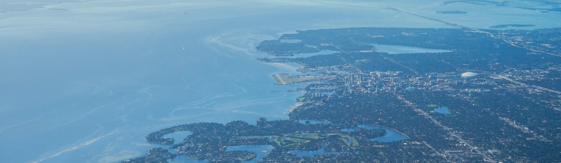 aerial view of Tampa Bay Florida